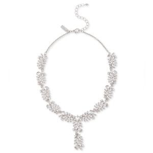 Silver-Tone Crystal Garland Lariat Necklace